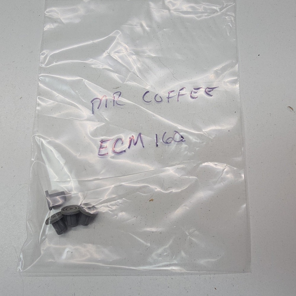 Mr Coffee ECM160 Espresso Cappuccino Maker Replacement Rubber Feet Set of 4 Grey - Picture 2 of 3